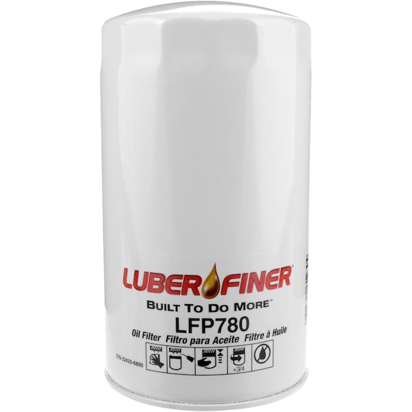 Luber-Finer Oil Filter, Od, 3.69 94Mm, Height, 6.83 173Mm, Id, 1 In.-16 Thd LFP780 - main